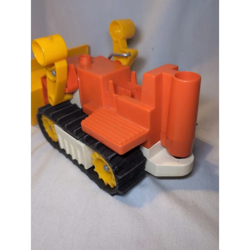 Vintage 1979 Fisher Price Husky Helper Bulldozer #329 Original Tracks